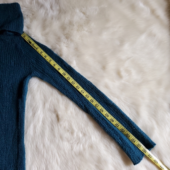 Wooden Ships Cowl Neck Teal Blue Tunic Sweater S/M - Picture 16 of 16